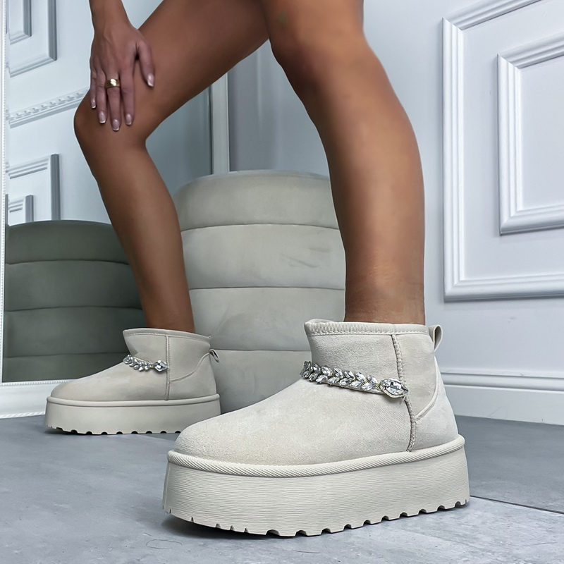 Béžové snehule s ozdobou