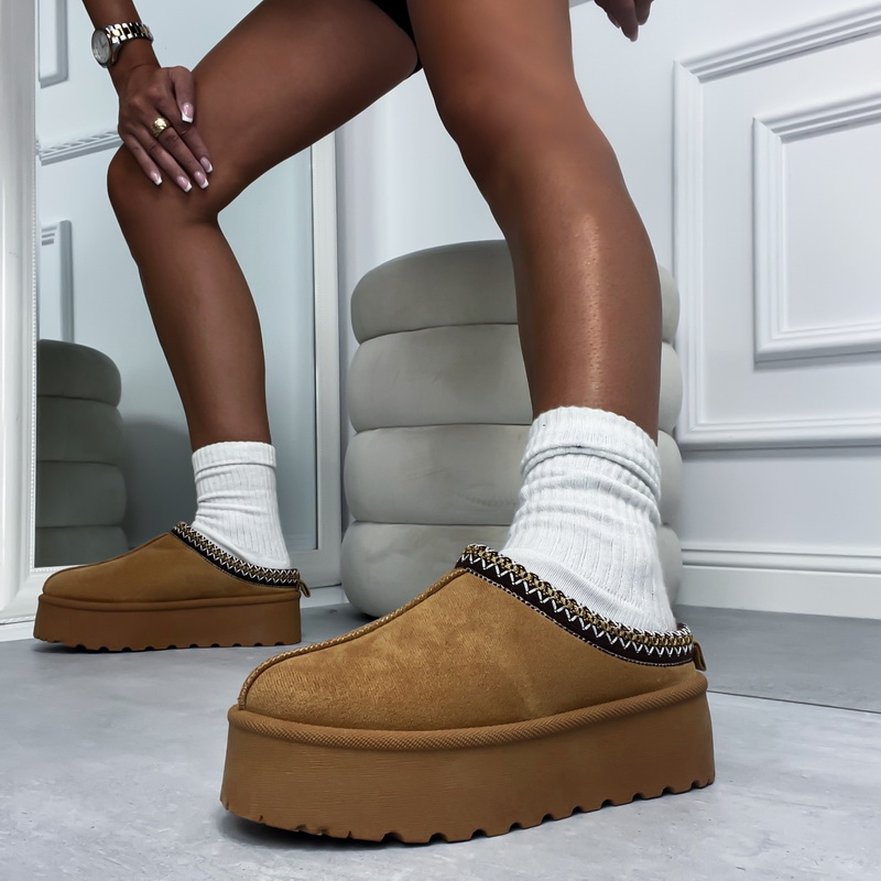 Camelová   nasúvacia obuv