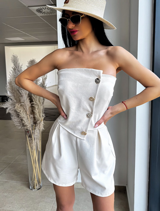 Béžový krátky overal