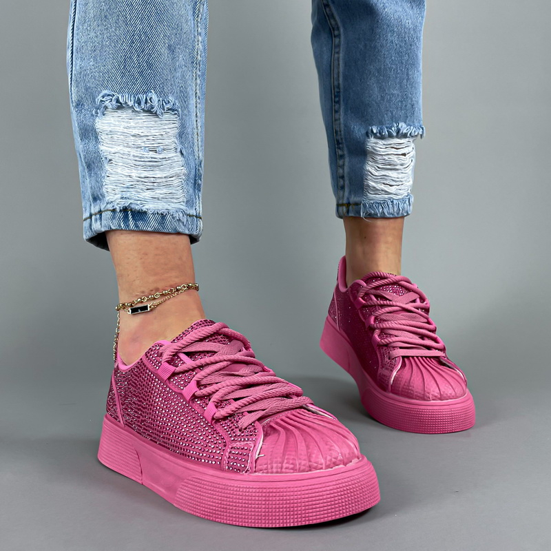 Ružové kamienkové tenisky