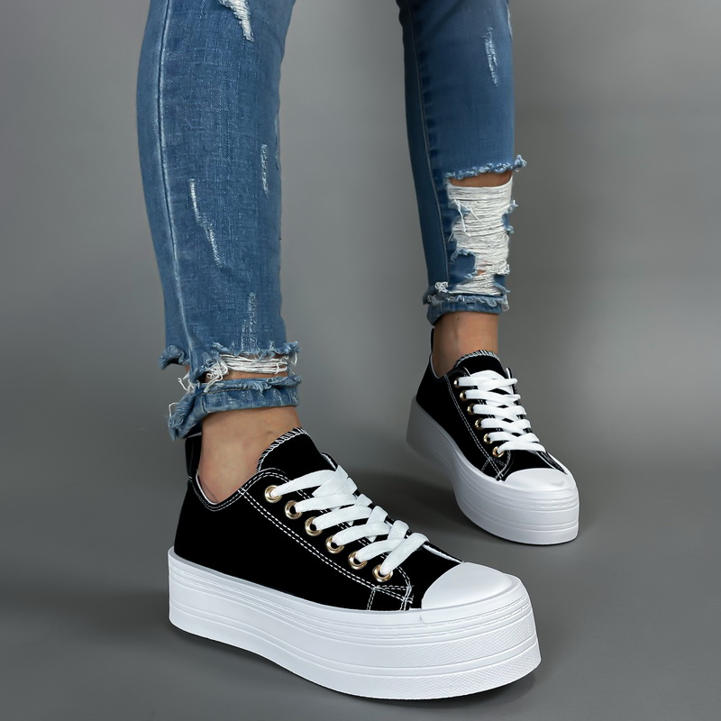 Čierne plátené tenisky