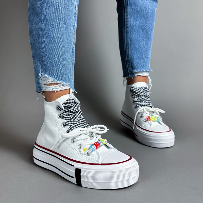 Biele členkvé tenisky