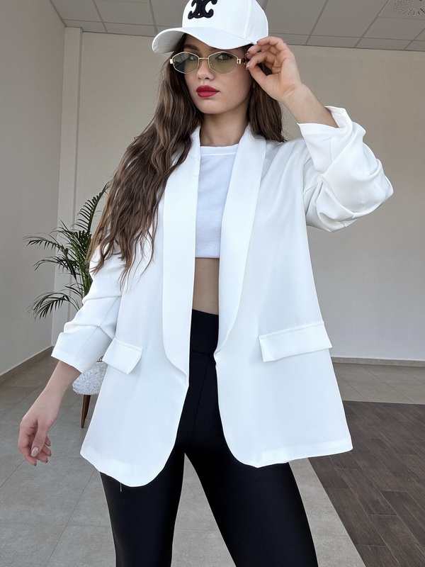 Biele elegantné sako