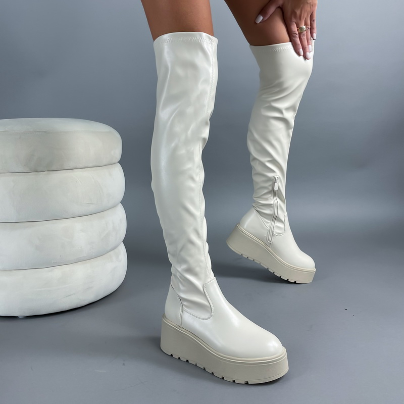 Béžové  vysoké čižmy