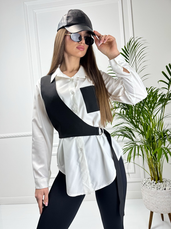 Bielo-čierna košela