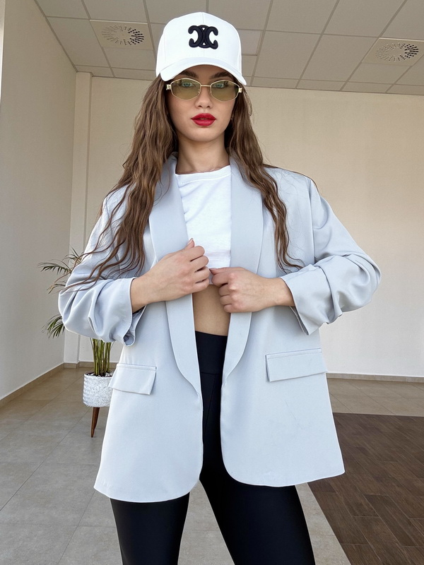 Sivé elegantné sako