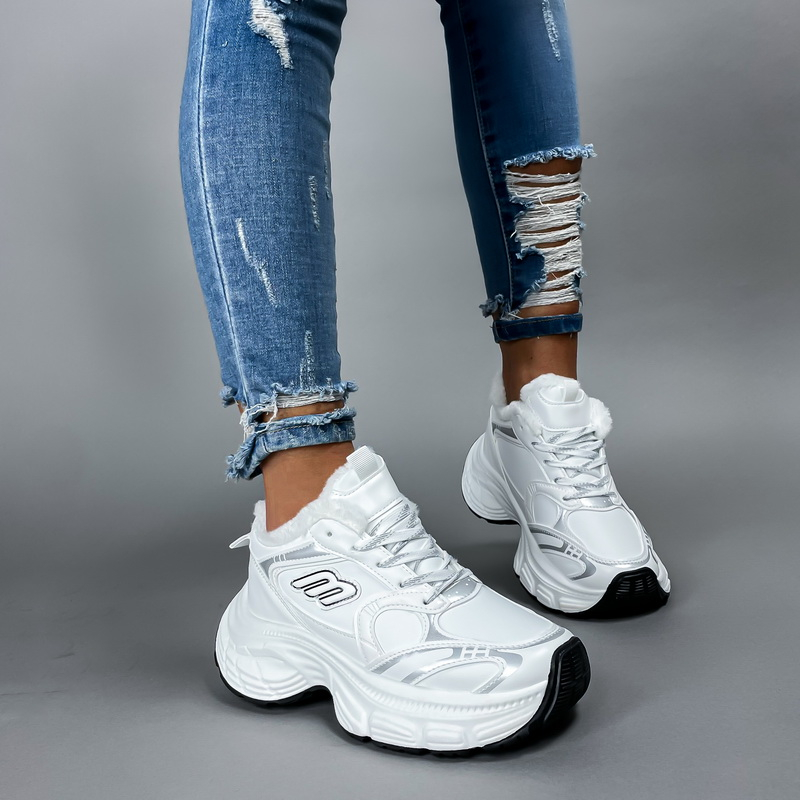 Biele zateplené tenisky