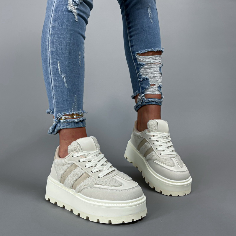 Béžové TEDDY  tenisky