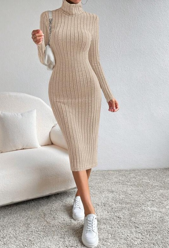 Béžové dlhé šaty