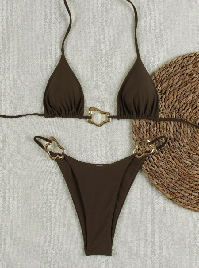 Hnedé dvojdielne plavky