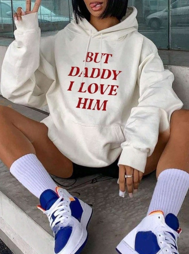 Biela mikina s kapucňou