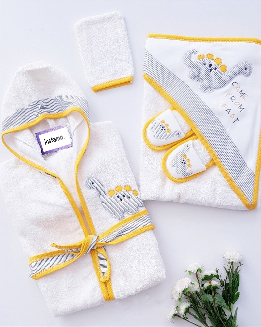 Bielo-žltá štvordielna darčeková súprava