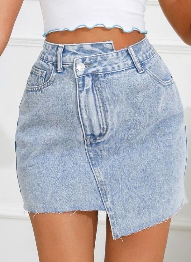 Denimová krátka sukňa