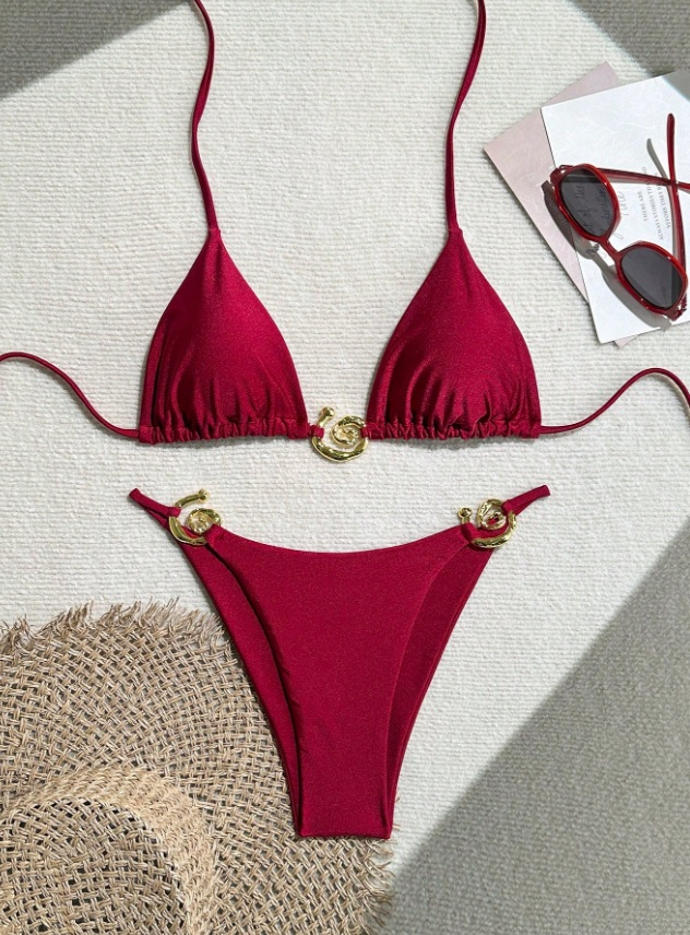 Bordové dvojdielne plavky