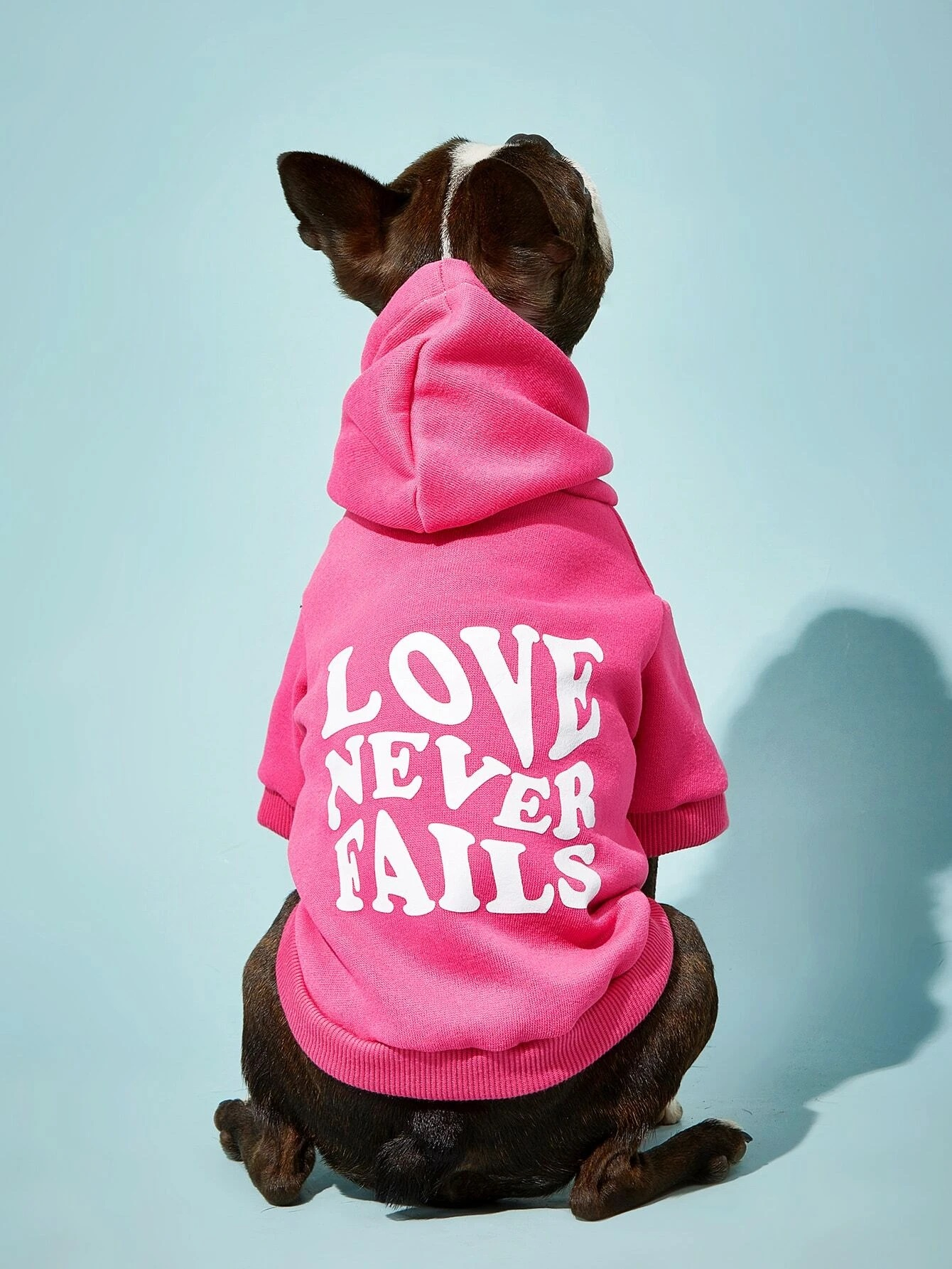 Ružová mikina pre psa s nápisom