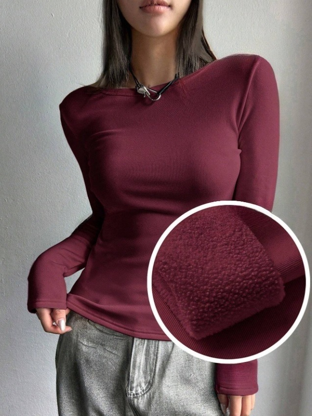 Bordový zateplený top