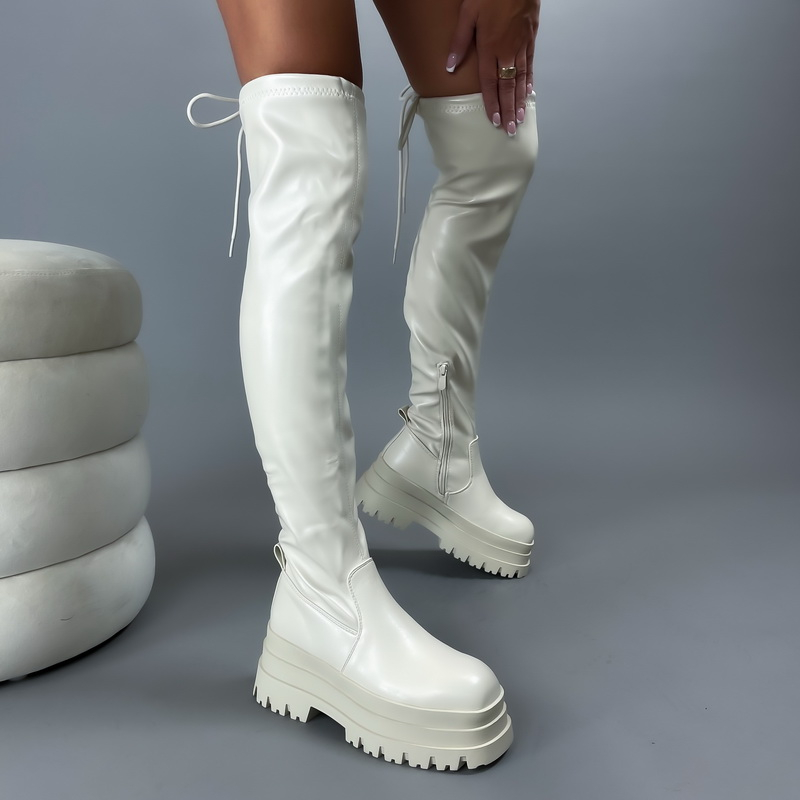 Béžové  vysoké čižmy