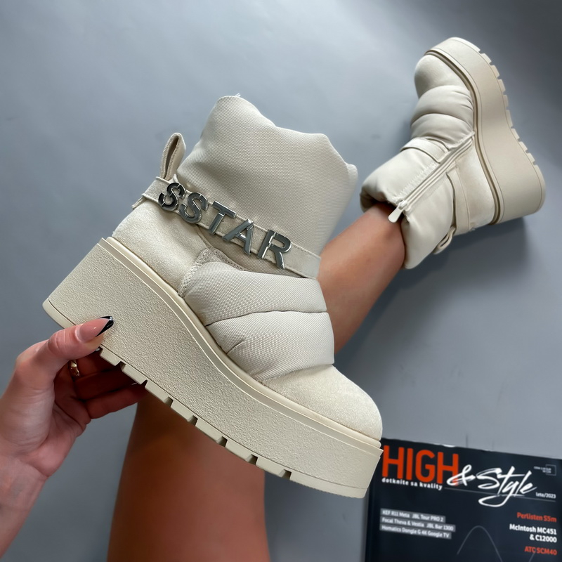 Béžové  nízke čižmy