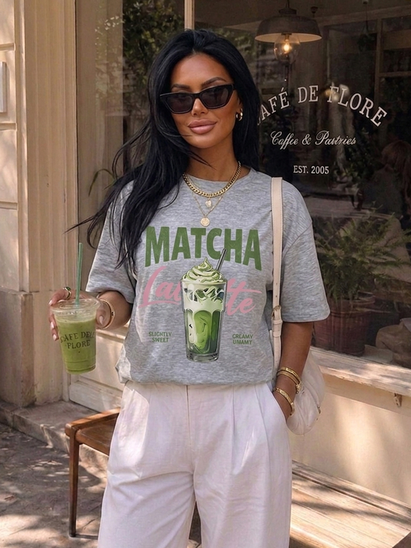 Dámske tričko s potlačou Matcha