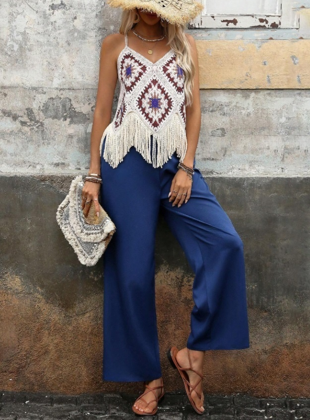 Modrý nohavicový komplet