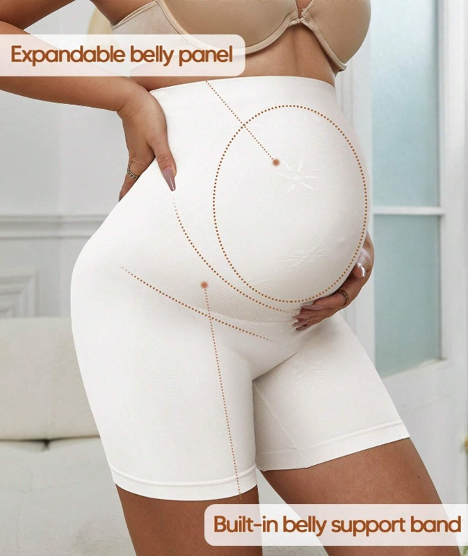 Biele tehotenské kraťasy