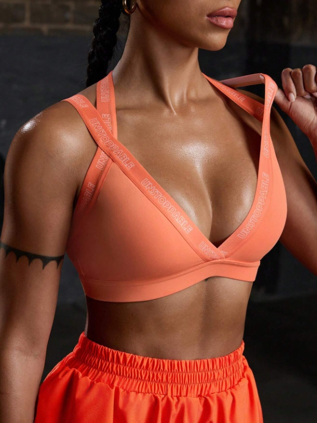 Oranžová športová podprsenka