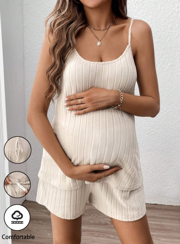 Béžový krátky komplet