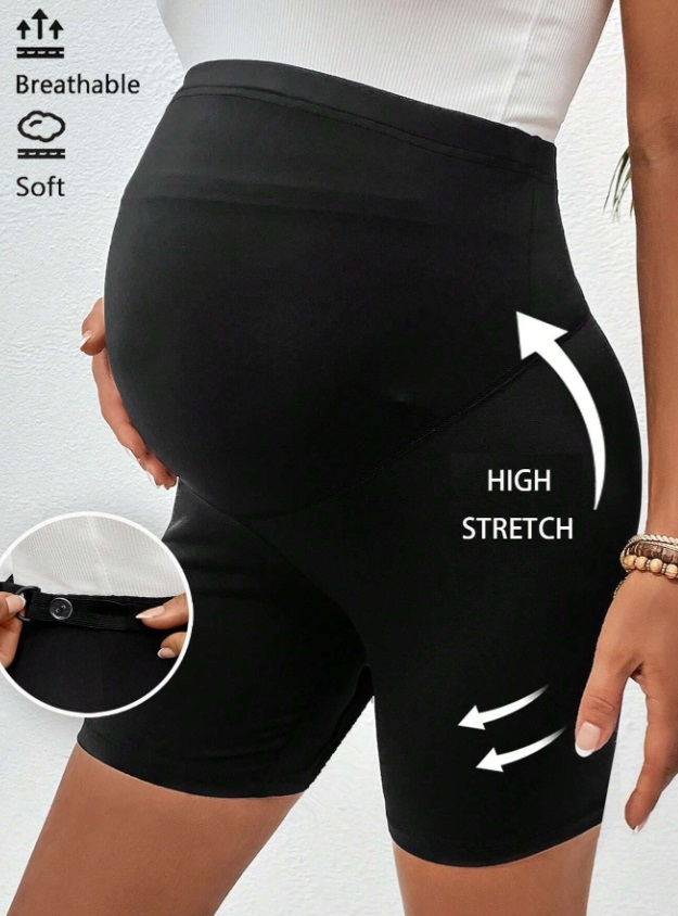Čierne tehotenské kraťasy