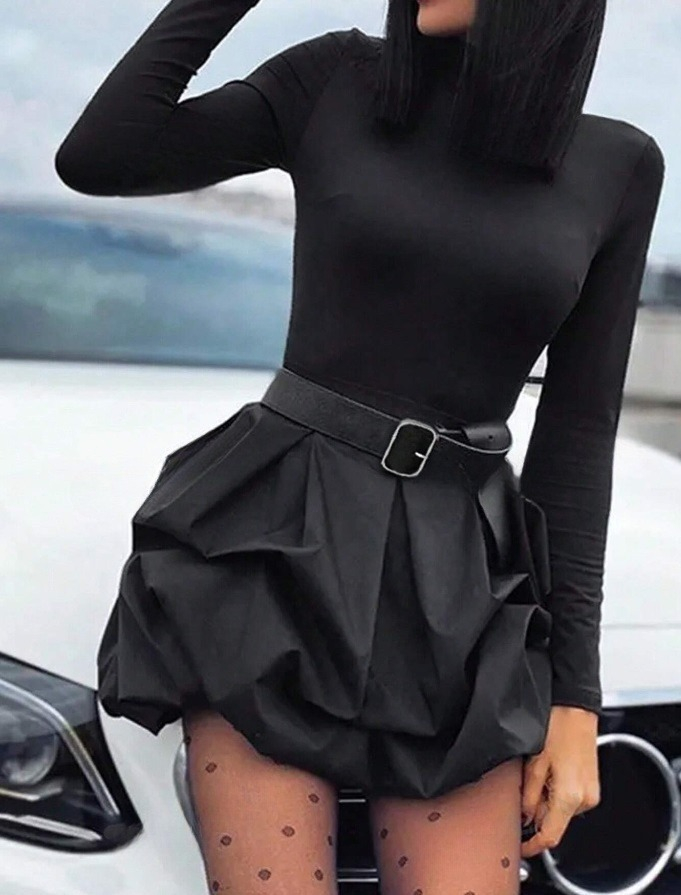 Čierne  šaty PUFFY