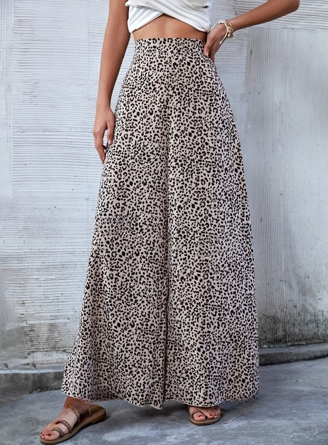 Béžové široké nohavice