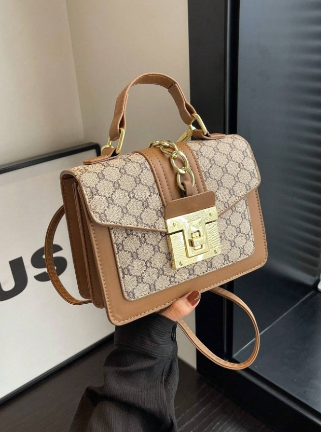 Hnedá vzorovaná kabelka