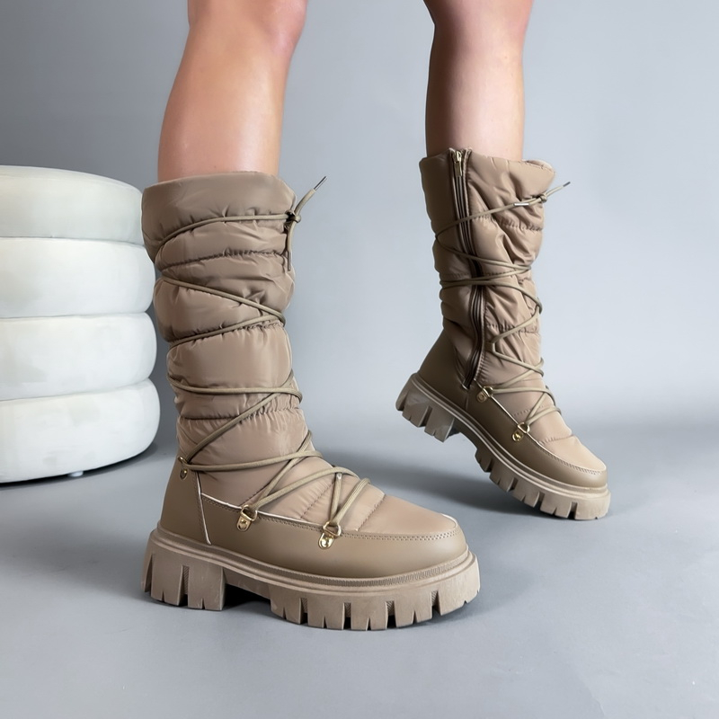 Hnedé vysoké čižmy