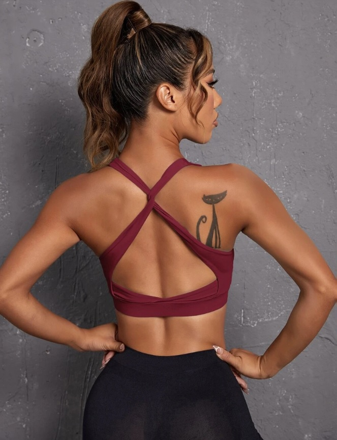 Bordová športová podprsenka