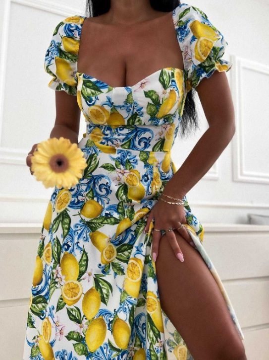 Biele šaty s potlačou