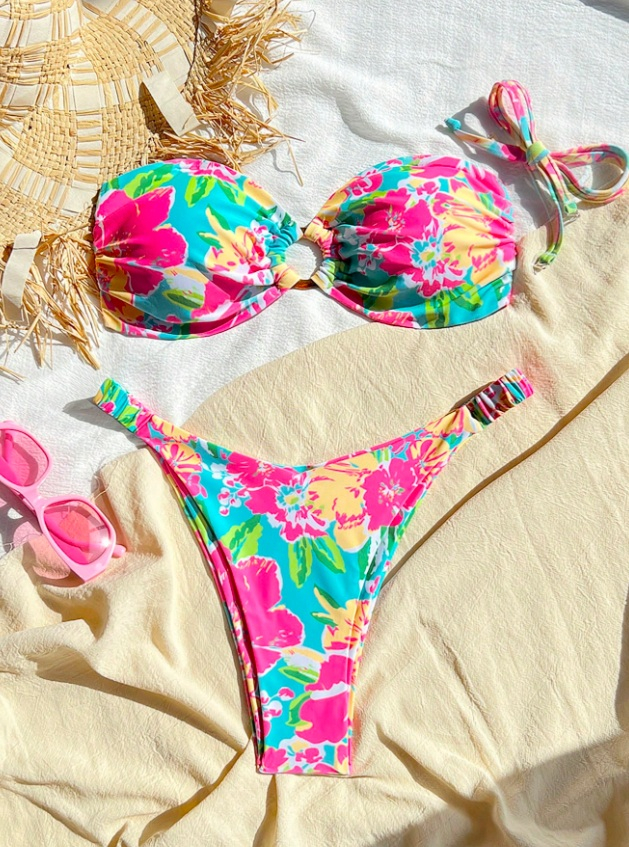 Ružové dvojdielne plavky