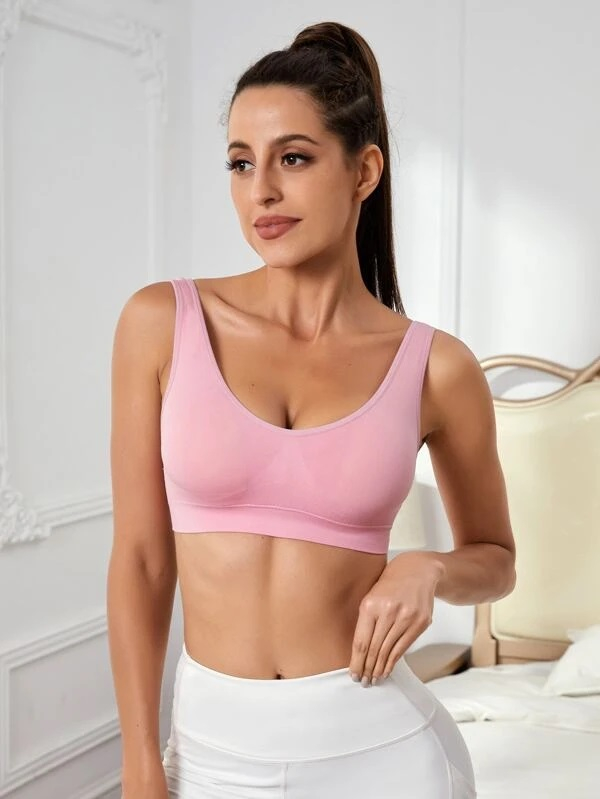 Ružová športová podprsenka
