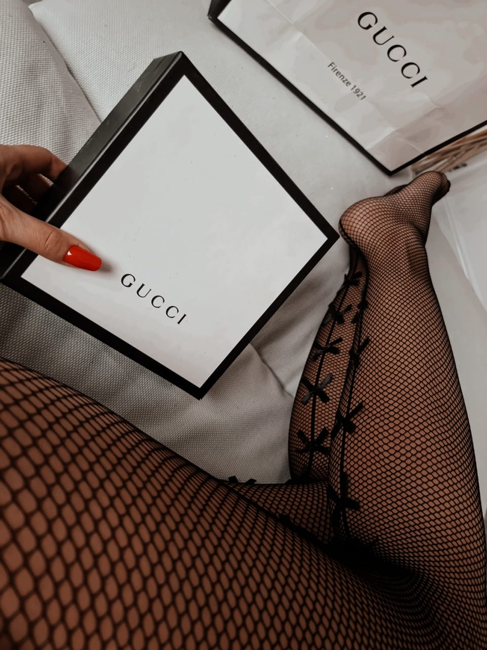 Čierne vzorované pančuchy