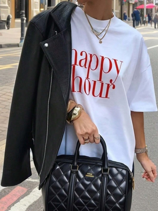 Biele tričko HAPPY HOUR