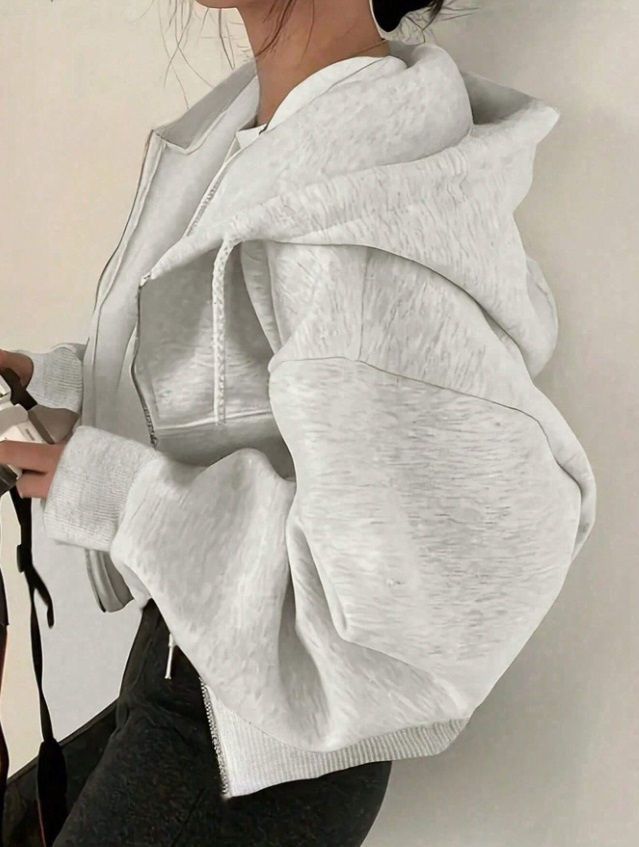 Sivá krátka mikina