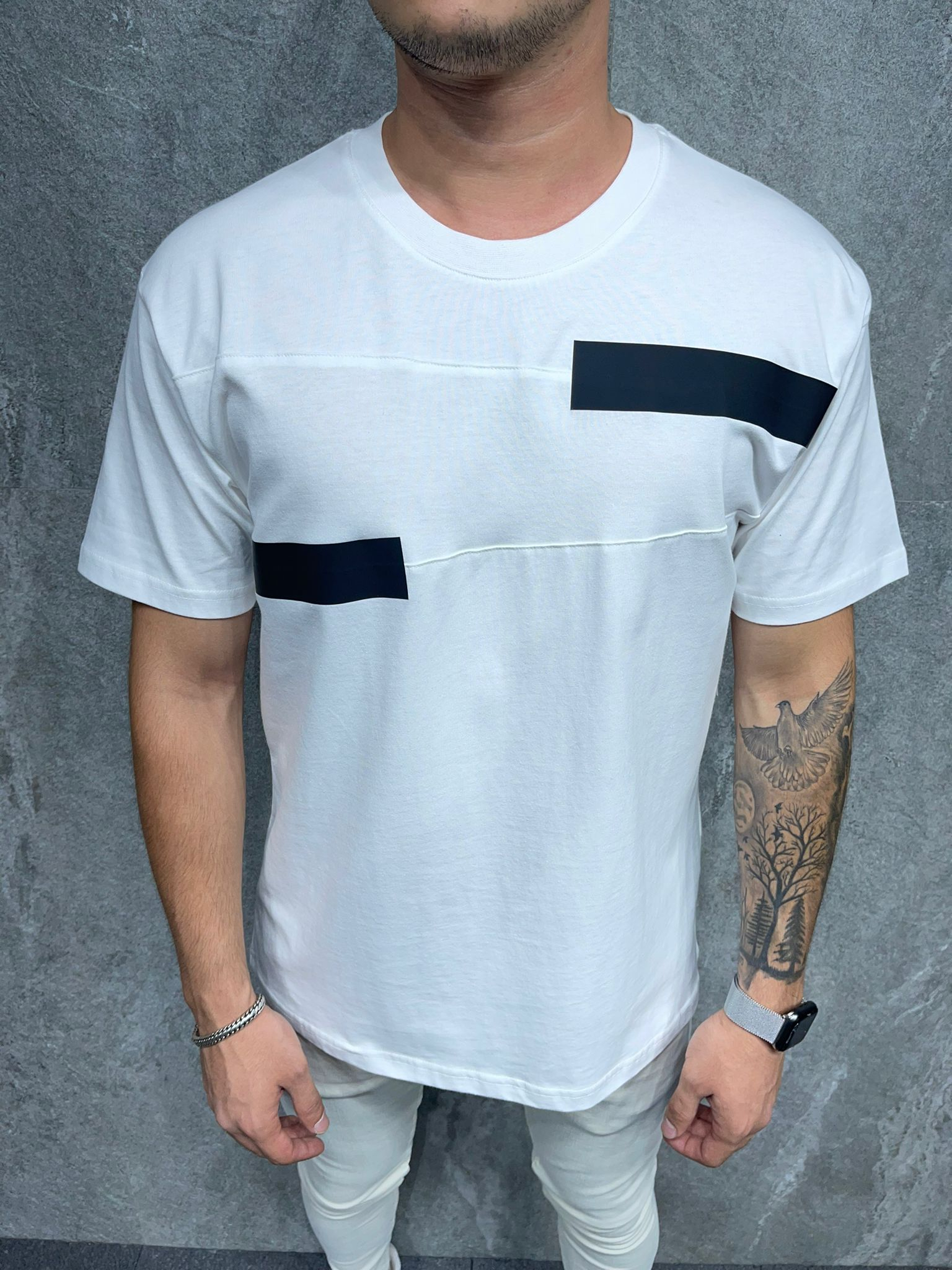 Biele bavlnené tričko