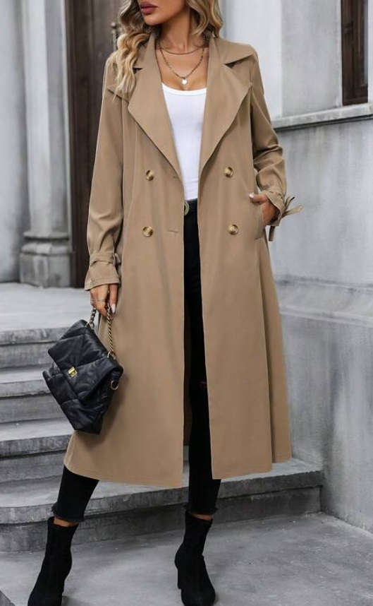 Hnedý dlhý plášť