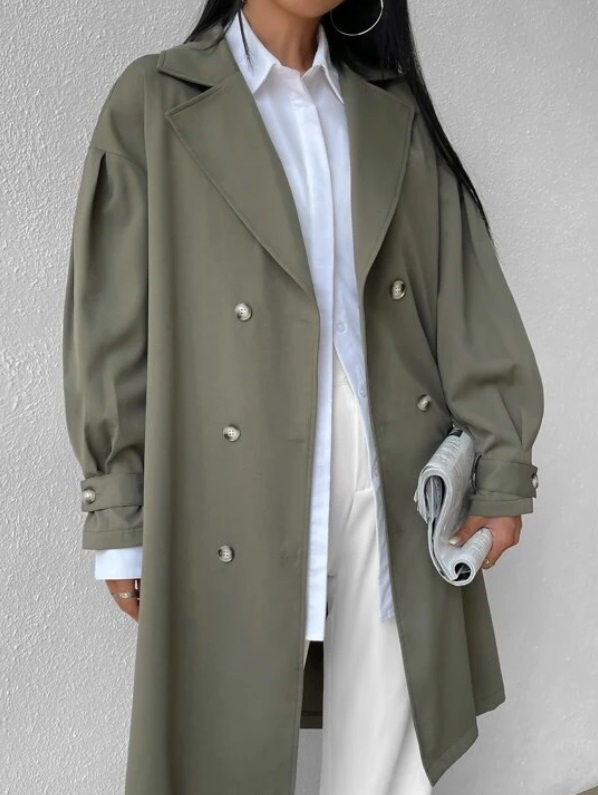 Zelený  dlhý plášť