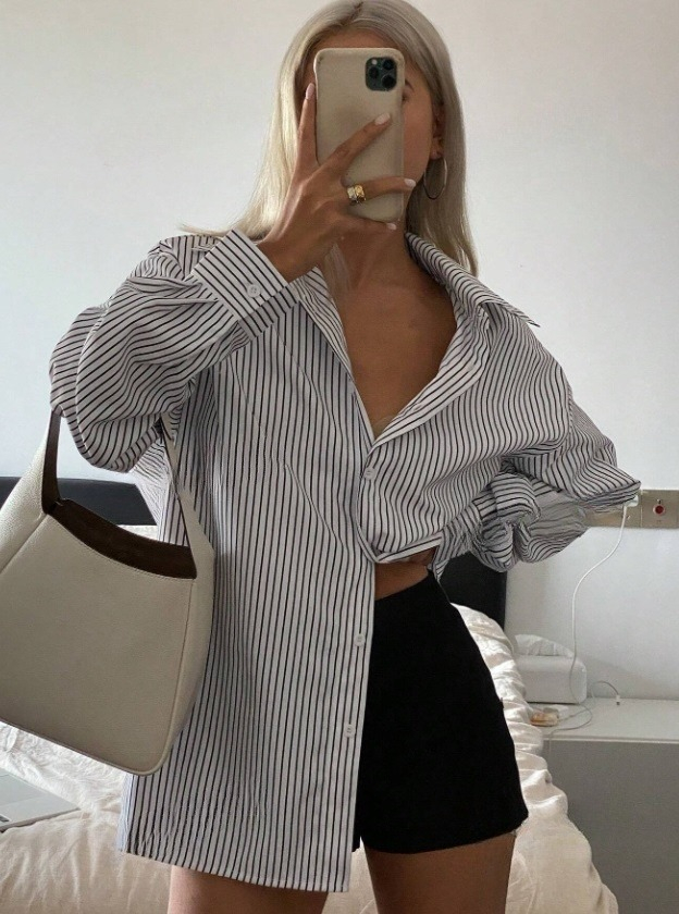 Biela pruhovaná košeľa