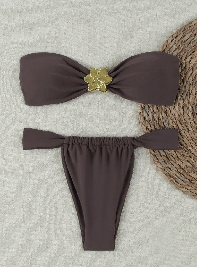 Hnedé dvojdielne plavky