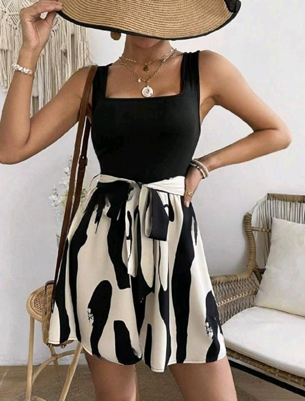 Čierno-biely overál