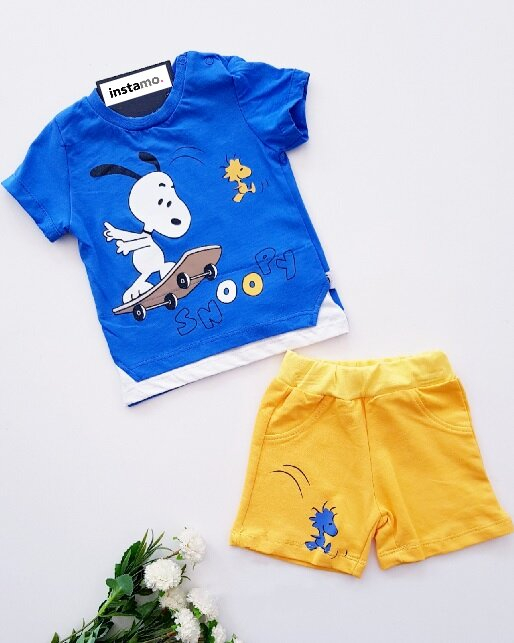 Modrá súprava Snoopy