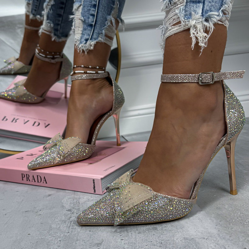 Champagne kamienkové sandálky