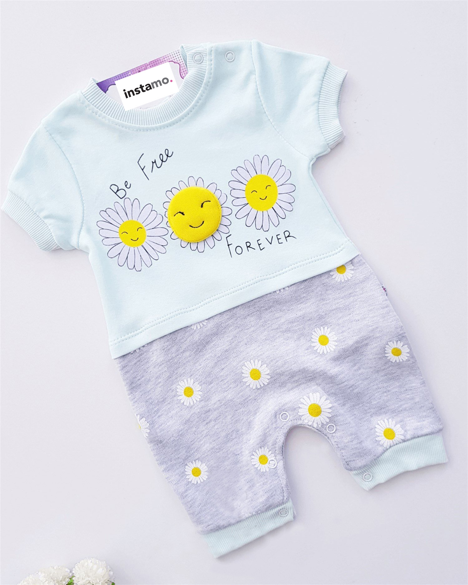 Mentolový bavlnený overál