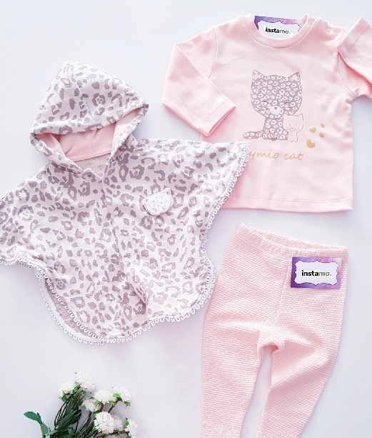 3-dielna súprava roztomilým leopardím plášťom LOSOS