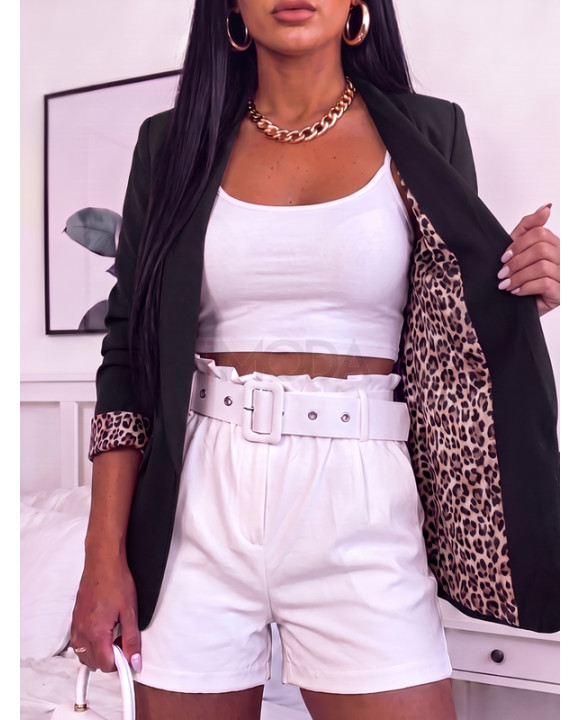 Čierne sako s leopardím vzorom-330644-20